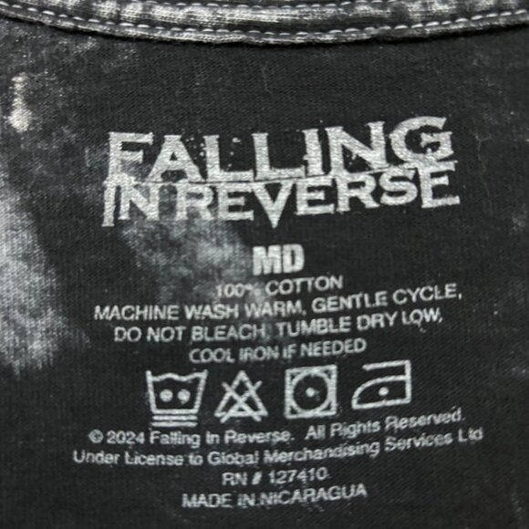 Falling in Reverse All My Life Rock Band Mineral Wash Tee M - Picture 4 of 4